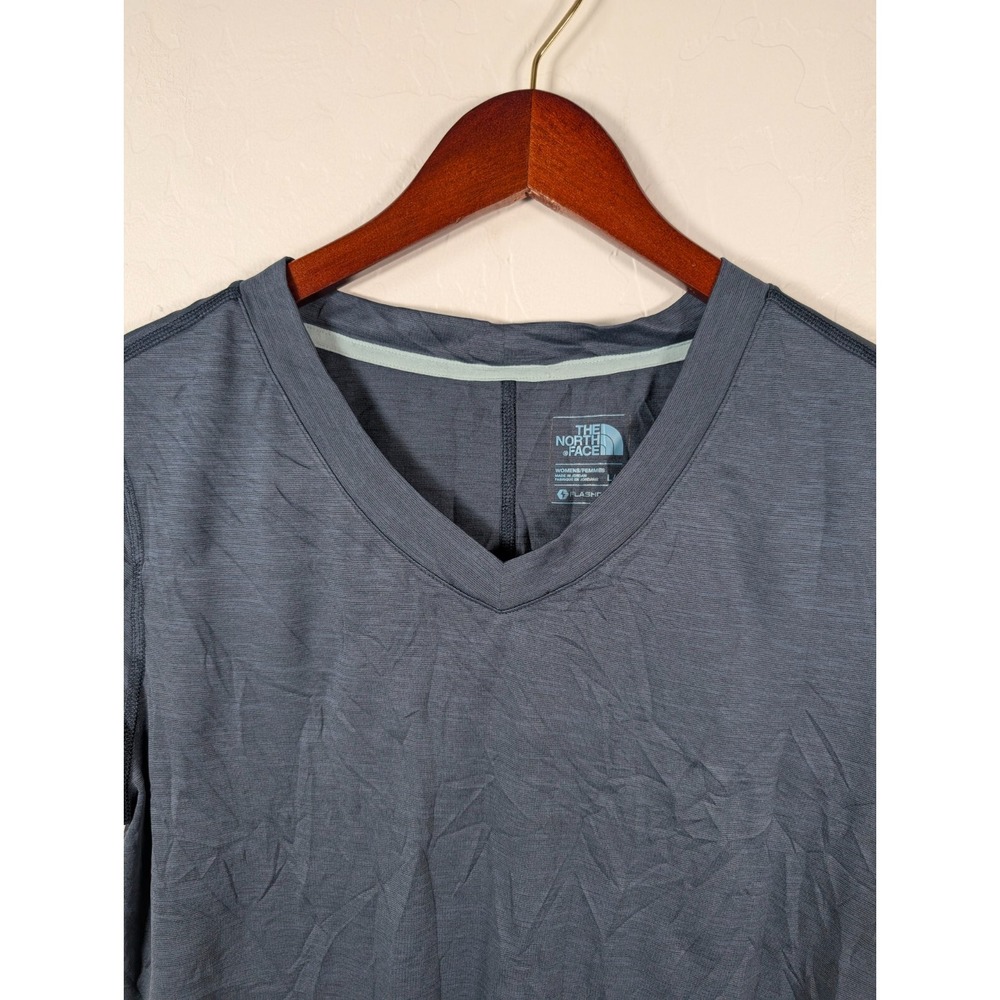The North Face Top Women's Size Large Green FlashDry Short Sleeve Athletic Top - Picture 5 of 11